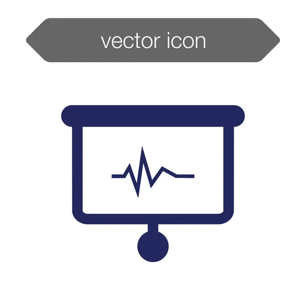 Presentation board icon. Chart — Stock Vector