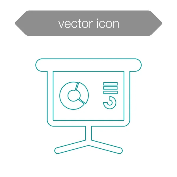 Presentation board icon — Stock Vector