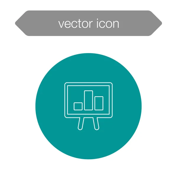 Diagramm auf der Präsentationstafel — Stockvektor