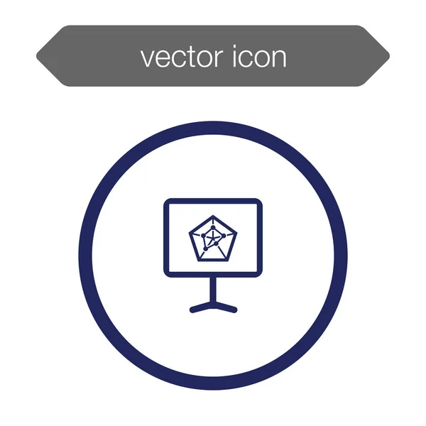 Tablero de presentación ico — Vector de stock