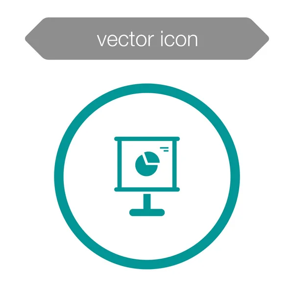 Icône du tableau de présentation. Graphique — Image vectorielle
