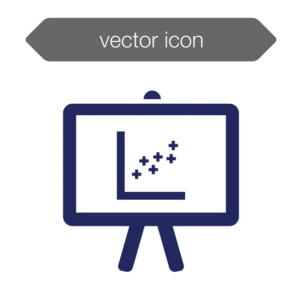 Presentation styrelsen ikonen. Diagram — Stock vektor