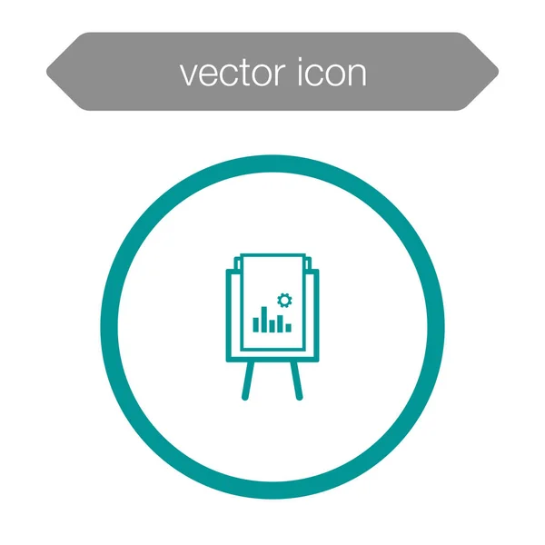 Präsentationstafel-Symbol. Grafik — Stockvektor