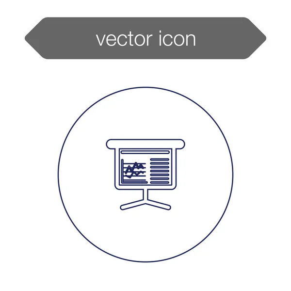 Graphique sur l'icône du tableau de présentation — Image vectorielle