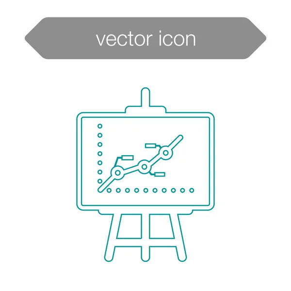 Значок доски презентации — стоковый вектор