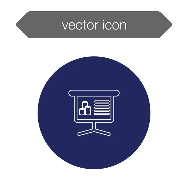 Gráfico en el icono del tablero de presentación — Archivo Imágenes Vectoriales
