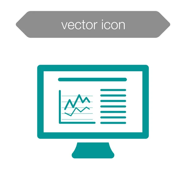 Präsentationstafel-Symbol. Grafik — Stockvektor