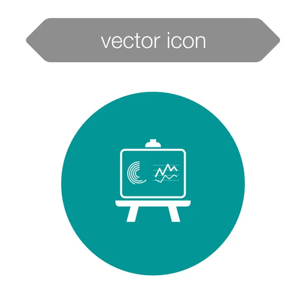 Presentation board icon — Stock Vector