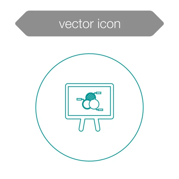 Diagramm auf der Präsentationstafel — Stockvektor