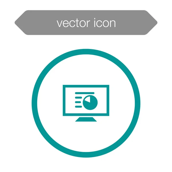 Präsentationstafel-Symbol. Grafik — Stockvektor