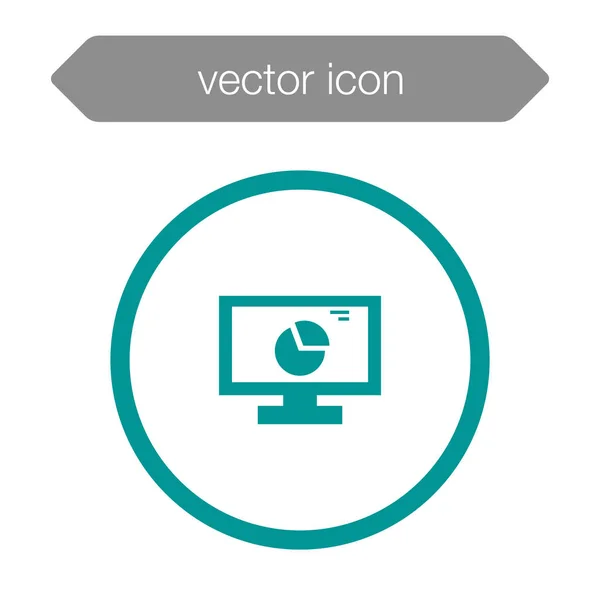 Icône du tableau de présentation. Graphique — Image vectorielle