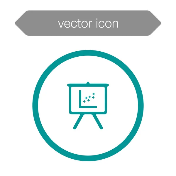 Presentation styrelsen ikonen. Diagram — Stock vektor