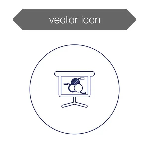 Presentatie bord pictogram — Stockvector