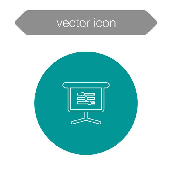 Icono del tablero de presentación — Vector de stock