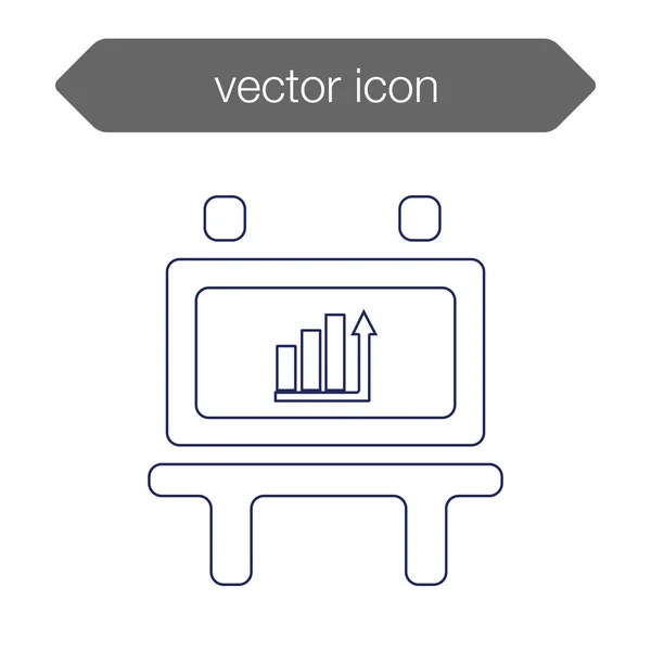 Ícone da placa de apresentação — Vetor de Stock