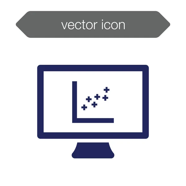 Prezentační desky ikona. Graf — Stockový vektor
