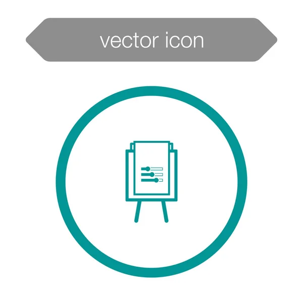 Presentation styrelsen ikonen. Diagram — Stock vektor