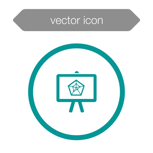 Präsentationstafel-Symbol. Grafik — Stockvektor