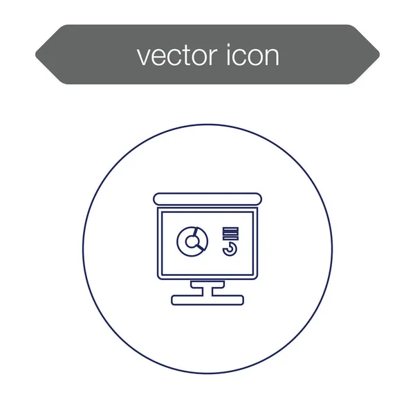 Icono del tablero de presentación — Vector de stock