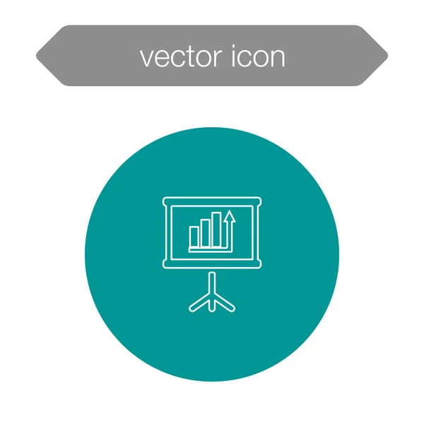 Значок доски презентации — стоковый вектор