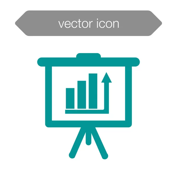 Presentation board icon — Stock Vector