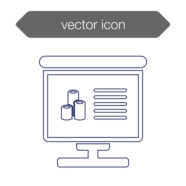 Icône de tableau de présentation — Image vectorielle