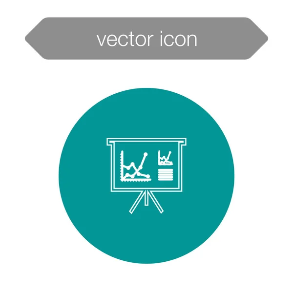 Presentation board icon — Stock Vector