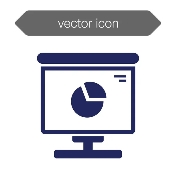 Präsentationstafel-Symbol. Grafik — Stockvektor