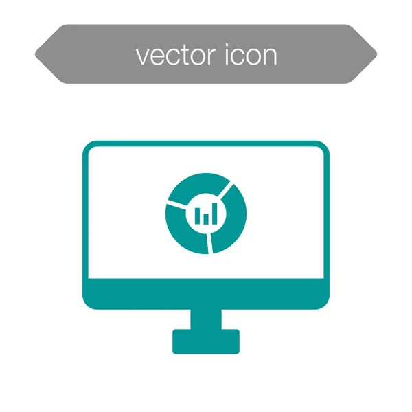 Presentation board icon. Chart — Stock Vector