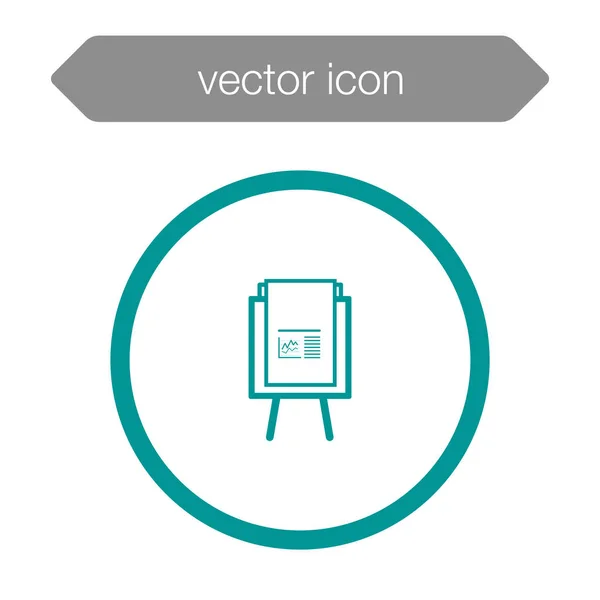 Icono del tablero de presentación. Gráfico — Vector de stock