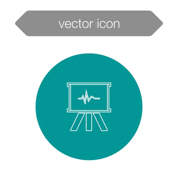 Presentation board icon — Stock Vector