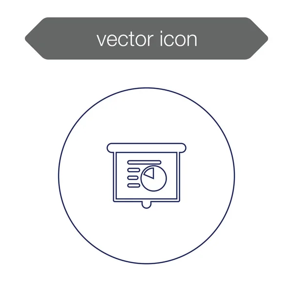 Presentatie bord pictogram — Stockvector