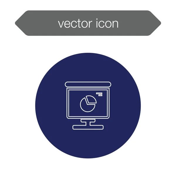 Icono del tablero de presentación — Vector de stock