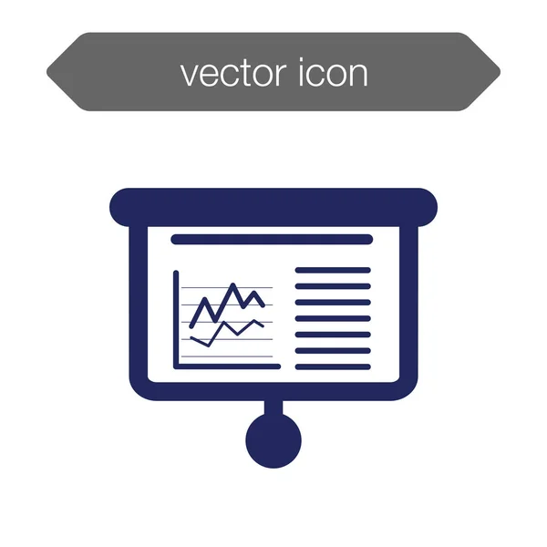 Präsentationstafel-Symbol. Grafik — Stockvektor