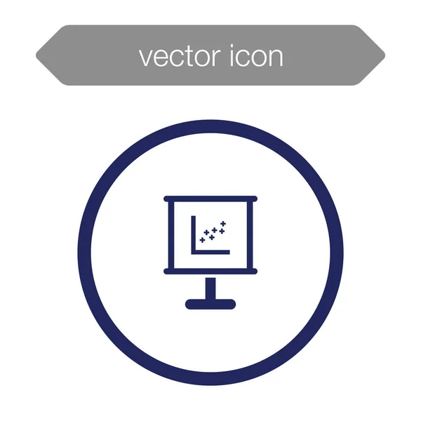 Presentatie bord pictogram — Stockvector