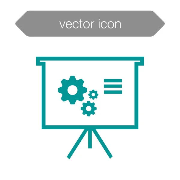 Ícone do quadro de apresentação. Gráfico — Vetor de Stock