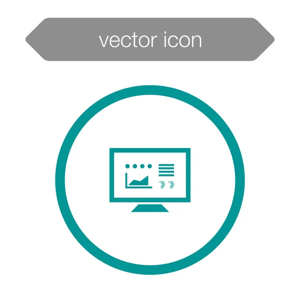 Icono del tablero de presentación. Gráfico — Vector de stock