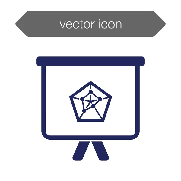 Icono del tablero de presentación. Gráfico — Vector de stock