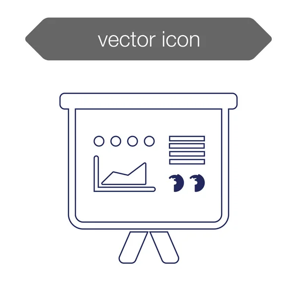 Presentation board icon — Stock Vector