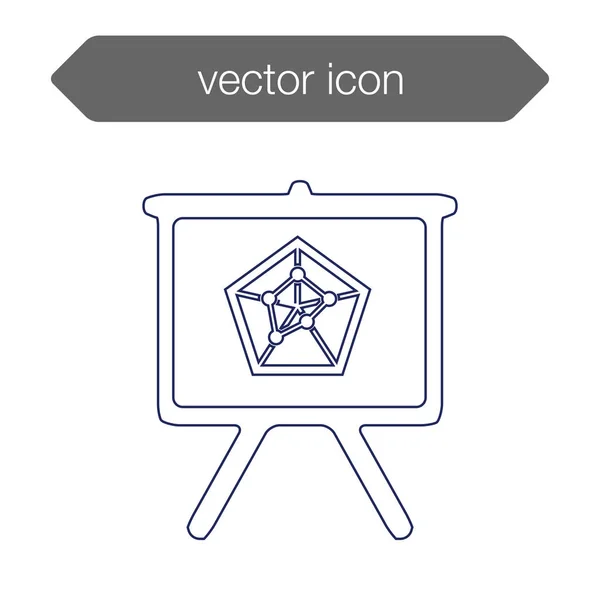 Presentation board icon — Stock Vector