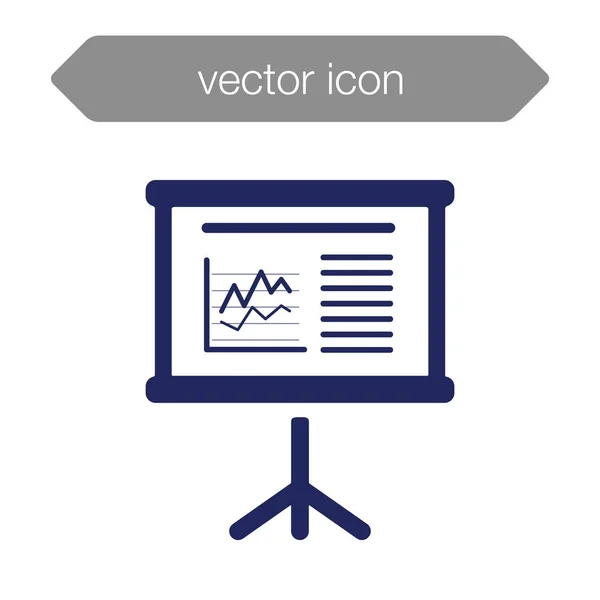 Präsentationstafel-Symbol. Grafik — Stockvektor