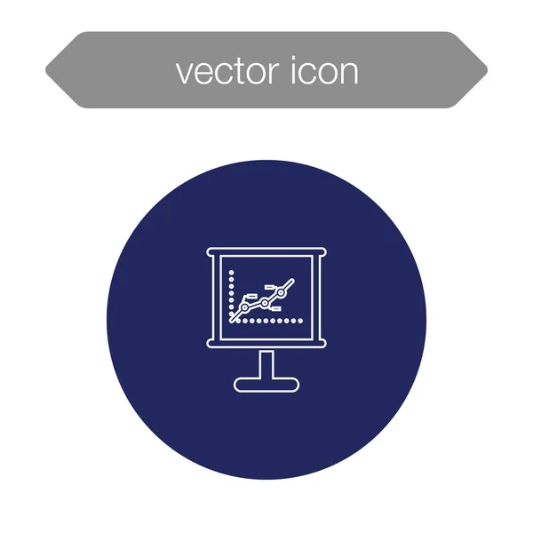 Presentationstavla ikon — Stock vektor