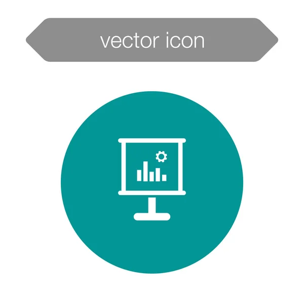 Значок доски презентации — стоковый вектор