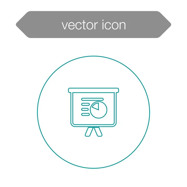 Значок доски презентации — стоковый вектор