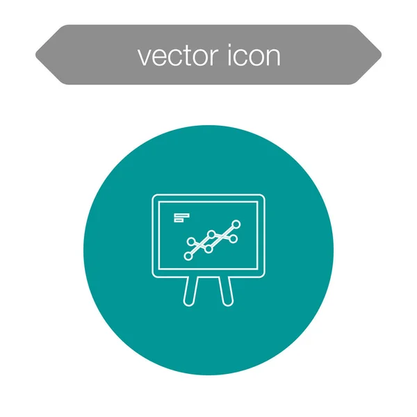 Presentation board icon — Stock Vector