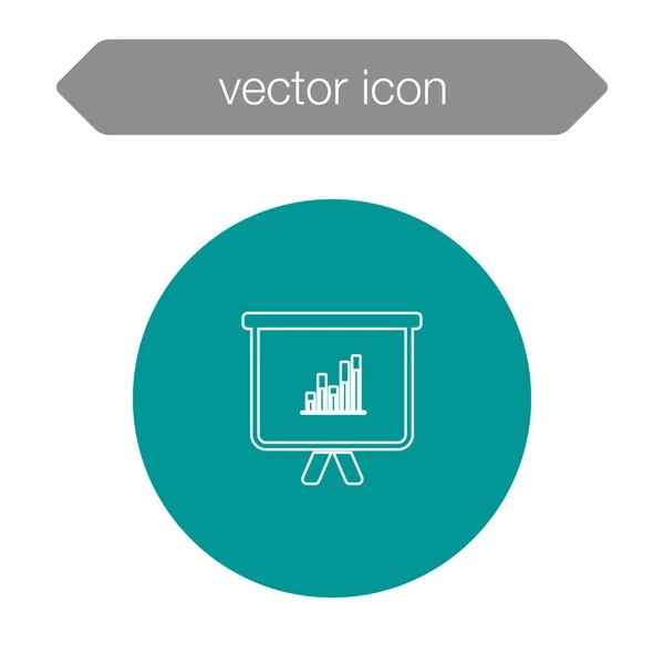 Значок доски презентации — стоковый вектор