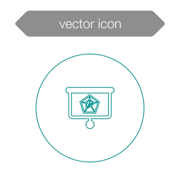 Icono del tablero de presentación — Vector de stock