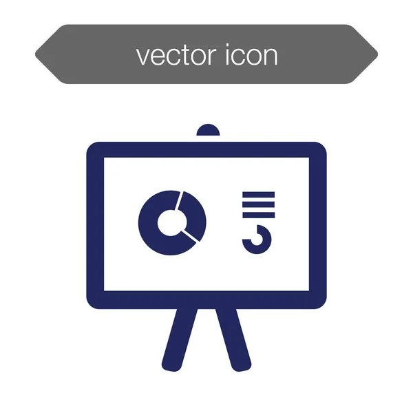 Präsentationstafel-Symbol. Grafik — Stockvektor