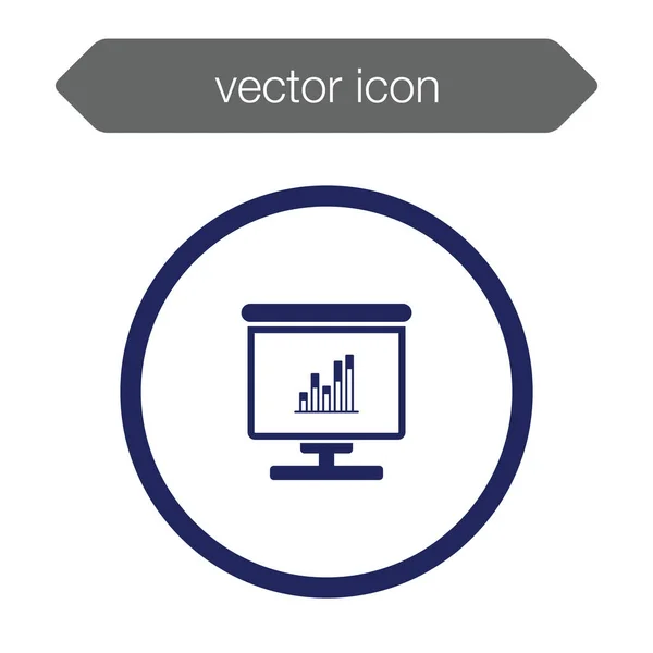 Presentation board icon — Stock Vector