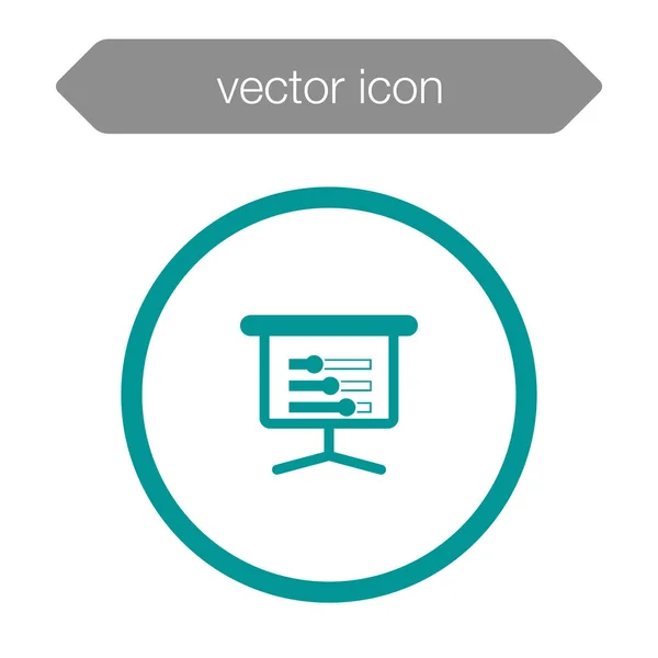 Presentation styrelsen ikonen. Diagram — Stock vektor